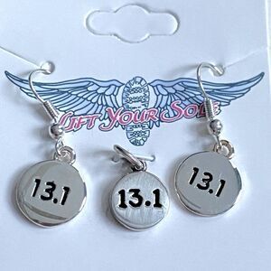 Sterling Silver .925 Stamped 13.1 Charm and Earrings Set